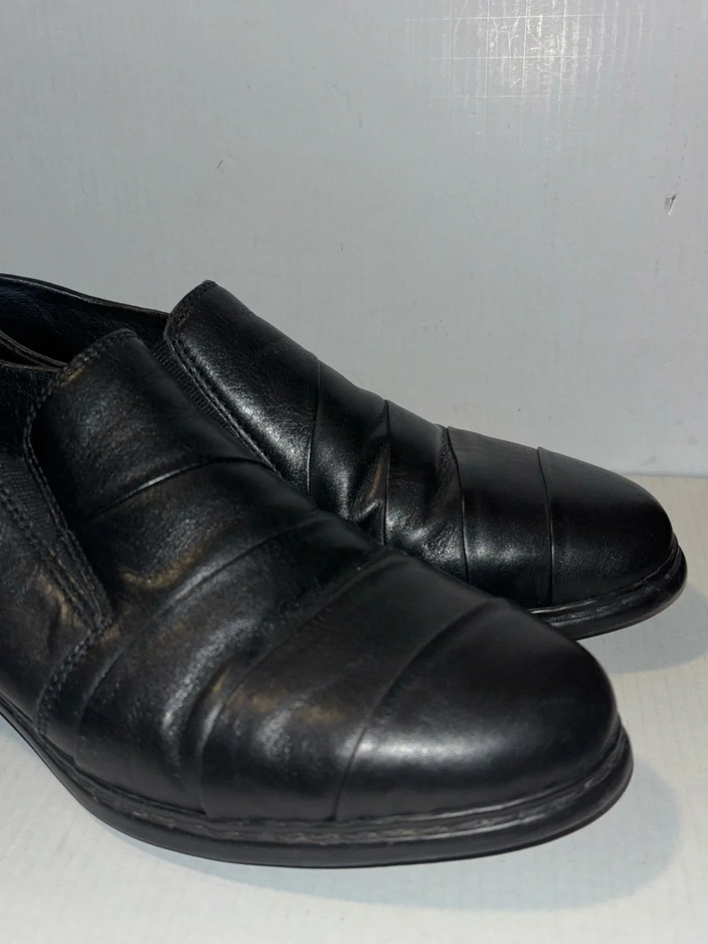 Rieker Antistress Layered Loafer Black Leather Woman's Size 6 Slip ons